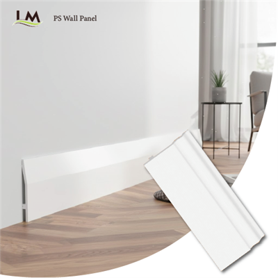 Valge PS dekoratiivliistud veekindel painduv seinapaneeli viimistlus professionaalseks siseviimistluseks